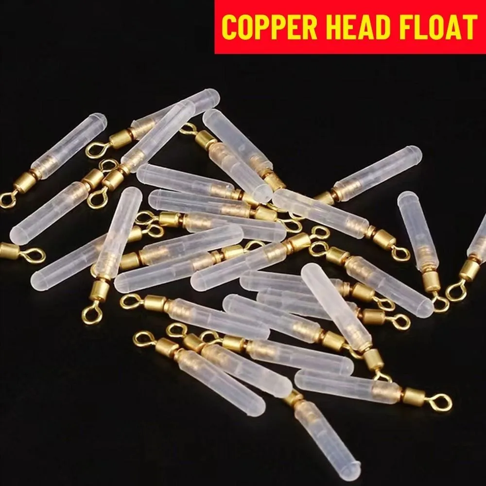 Silicone Copper Head Float Rest, Anti Knot Fishing Floats, Rotation Boia Float  Tube, Fishing Accessories, 20Pcs
