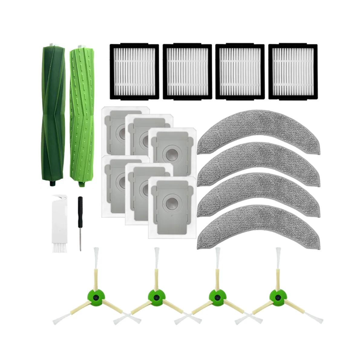 

Accessories Replacement for iRobot Roomba Combo J7+ Mop Pads Roller Side Brush Dust Bags Hepa Filters Cleaning Tool