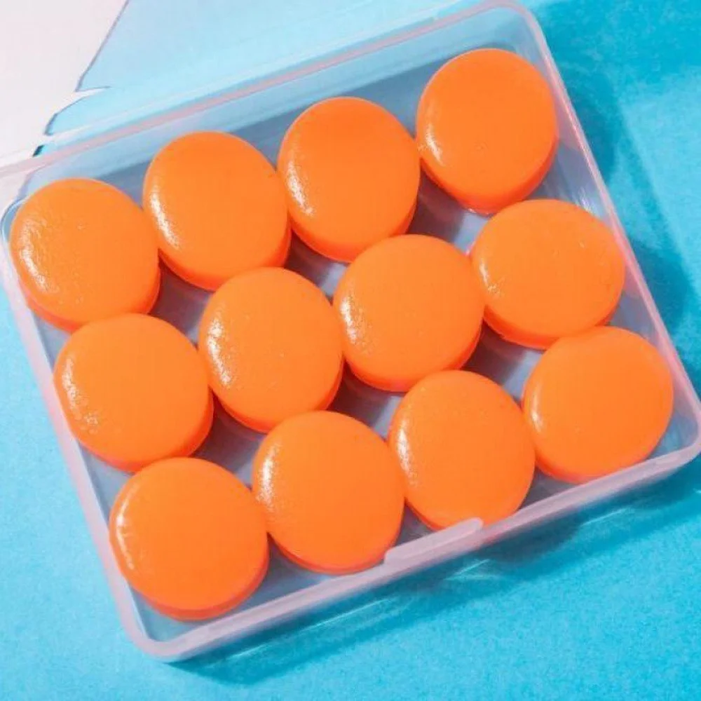 소음 감소 실리콘 귀마개, 수면 소음 차단 방지, 방음 귀마개, 수면 보호, 재사용 가능 귀마개, 6 개, 12 개