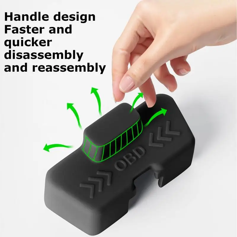 waterproof car OBD Port Cover silicone rust-proof OBD Port Lock Protective Sleeve Dust OBD Clogging Caps for Car Accessories