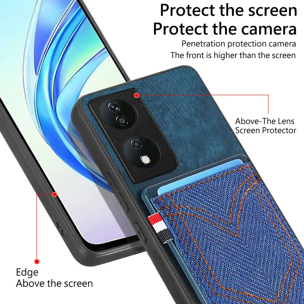Enhanced Leather Card Holder with 360° Protection and Magnetic Back Cover