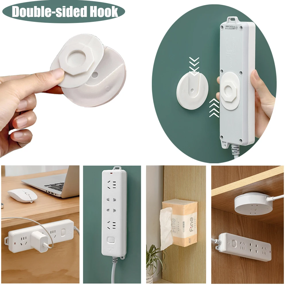 

Double-sided Adhesive Wall Storage Hook Suction Cup Hook Socket Hanger Multi-purpose Closet Door Organizer Hook Water-proof