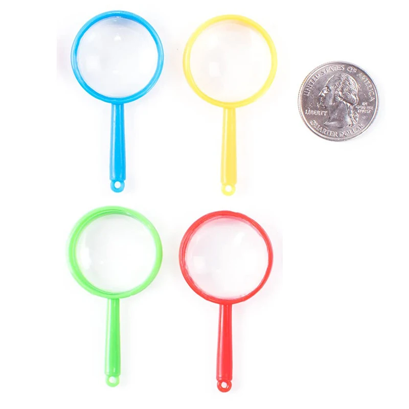 Mini 2 Inch Handheld Magnifier Portable Magnifier Reading Plastic Pocket Kids Magnifying Outdoor Toys 5