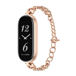 Elegant Strap for Smart Fitness Bands - Ladies Wristband Accessory (Rose Gold)
