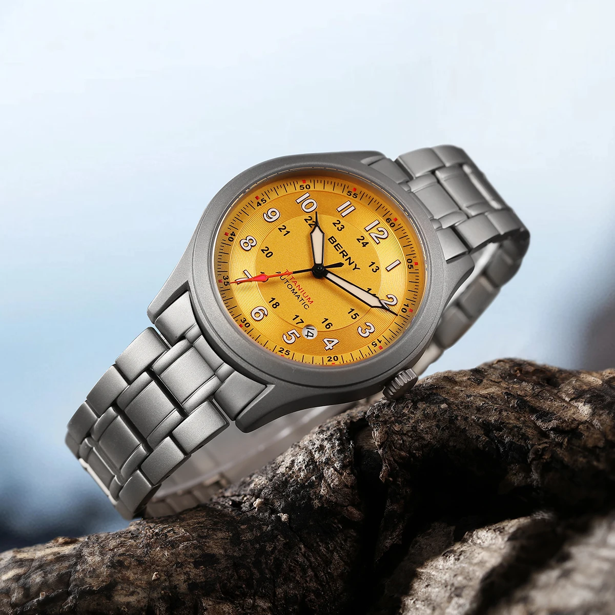 BERNY Full Titanium Automatic Watches for Men Super Luminous