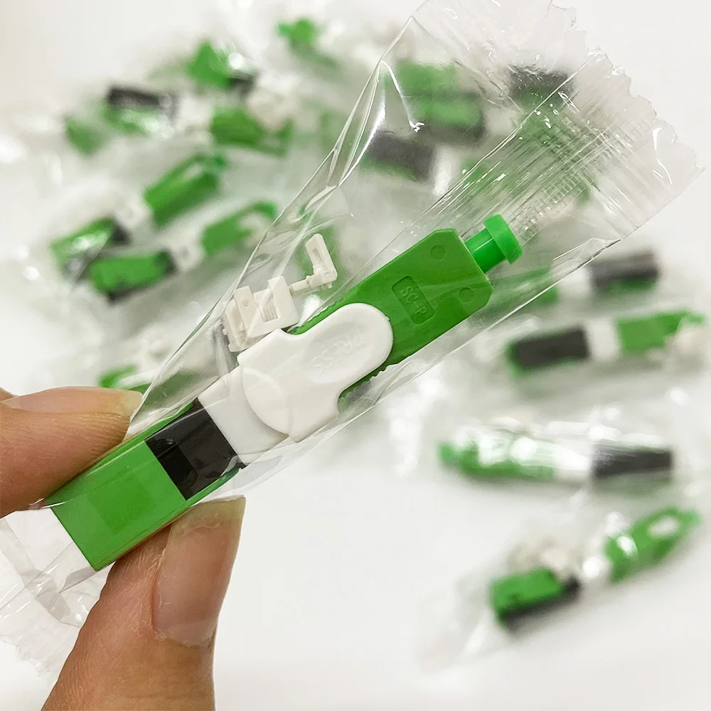100 PCS FTTH UNIKIT ESC250D SC APC UPC Single-Mode Fiber Optic Quick Connector FTTH SM Optic Fast Connector