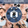 Sejoy Electric Head Shaver for Bald Men 7D Floating Head Hair Trimmer Rechargeable 6 In 1 Waterproof Wet Dry Beard Razor 6