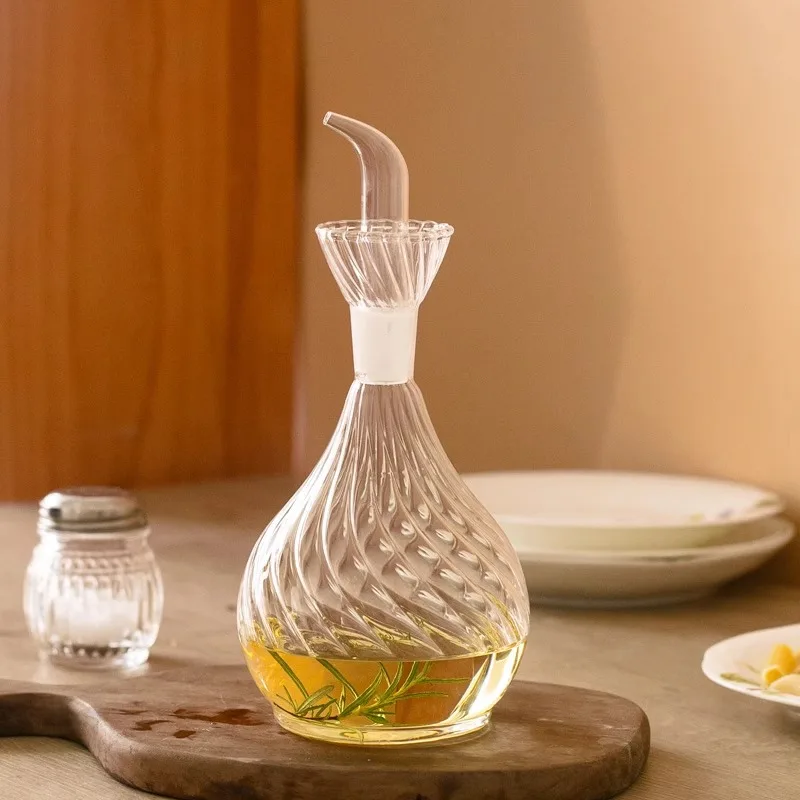 Nordic Glass Oil Pot, Seasoning Pot, Soy Sauce Bottle, Vinegar Pot, Household Kitchen Supplies, Leak-proof Oil Bottle, 1Pc