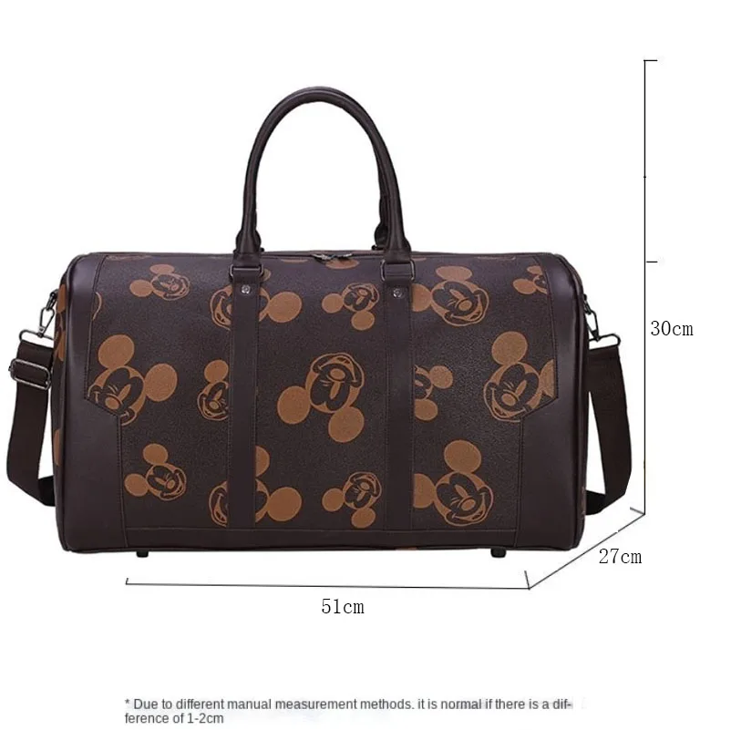 Travel Bags Canvas Tote Bag Leisure Bag Disney Mickey Fashion Suitcase Travel Tote Bag Men's and Women's Luggage Bag Large Capacity One-shoulder MessengerPU