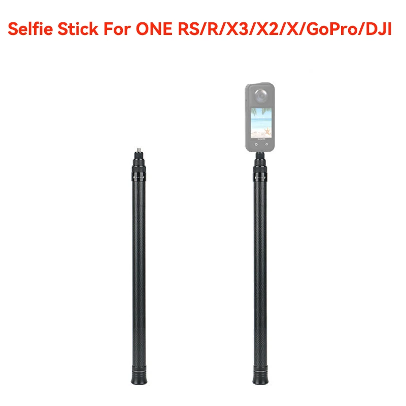 Bastone Selfie Invisibile In Fibra Di Carbonio 3m - Ultra Leggero Per One X2/One R E Action Cam