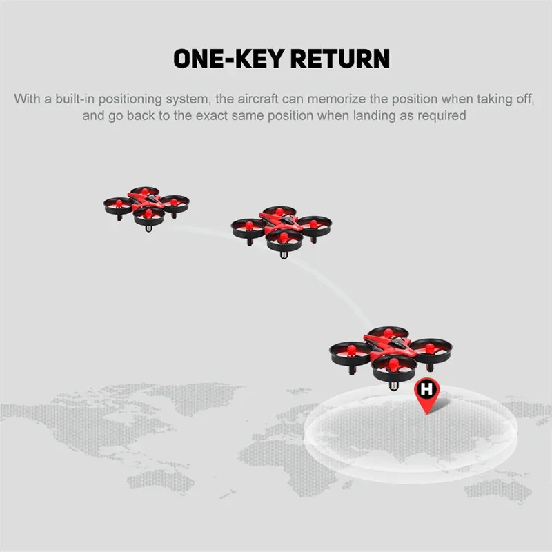Mini Drone NIHUI NH-010 2.4GHz 6 Axes Gyroscope avec 3 Batteries