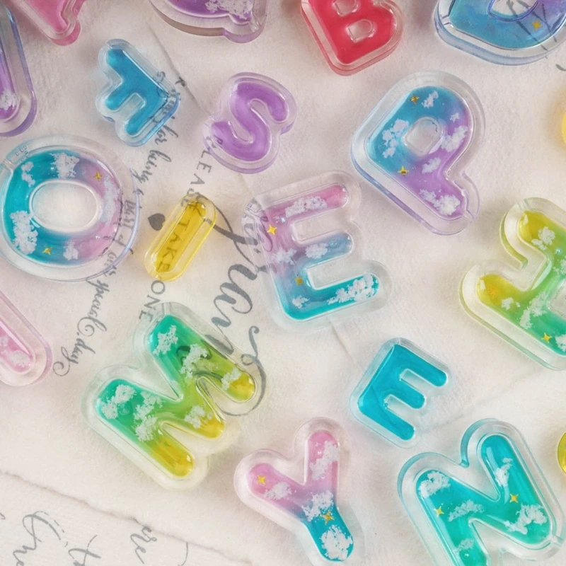 실리콘 알파벳 수지 금형 키체인 펜던트 금형 DIY 귀걸이 쥬얼리 만들기 