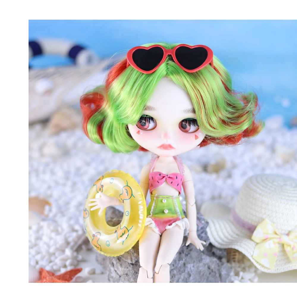 Isabel – Premium Custom Neo Blythe Doll with Multi-Color Hair, White Skin & Matte Cute Face 9