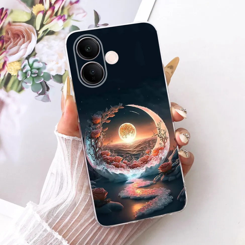 Clear Luxury Cute Cat & Butterfly Painted Case
