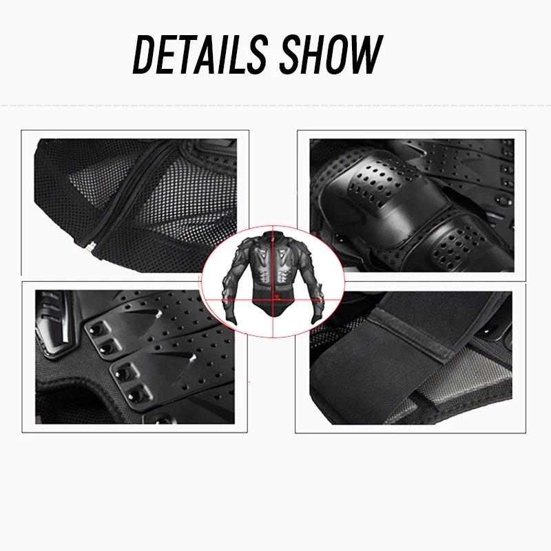 New Men's Motorcycle Armor Jacket MOTO Full Body Spine Chest Protection Racing Gear Jackets Motocross Protective Turtle