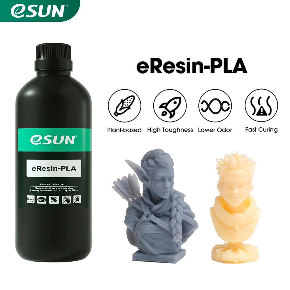 

3D принтер eSUN, биоразлагаемая смола для фотонного УФ-отверждения, LCD 3D-принтер LCD UV 500 нм фотополимер, растительная 3d-смола г