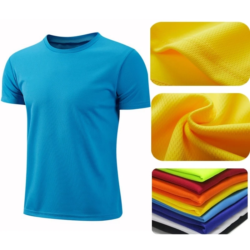 Unisex Quick Dry Short Sleeve Athletic T-Shirt - Breathable Fitness & Running Sportswear