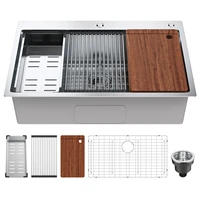 VEVOR Kitchen Sink 304 Stainless Steel Drop-In Sinks,Top Mount Single Bowl Basin  Household Dishwasher Sinks for RV Prep Kitchen 1