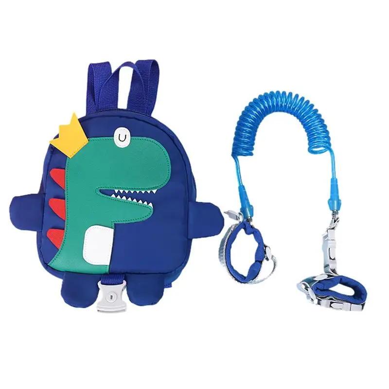 

Детский мини-рюкзак с поводком, сумка-портупея для детей, съемная, большая емкость, милый дизайн с динозавром