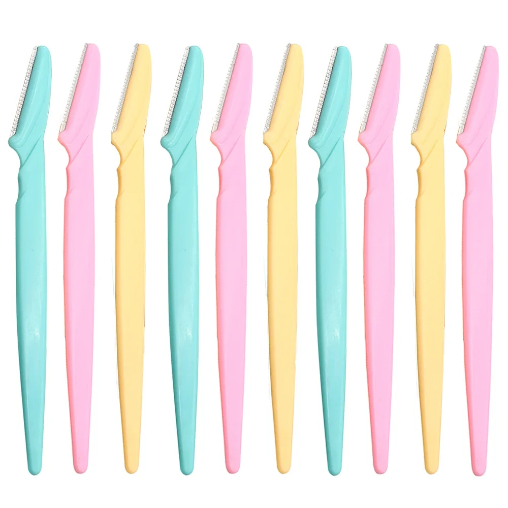 10Pcs Professional Trimmer Safe Blade Shaping Knife Eyebrow Blades Face Hair Removal Scraper Shaver Makeup Tool Beauty Cosmetics Eyebrow Trimmer Set Eyebrow Trimmer Eyebrow Razor Set Hair Shaver Eyebrow Razor Facial Hair Remover Hair Remover Eyebrow Trimmer Blade Face Shaver Eyebrow Scraper