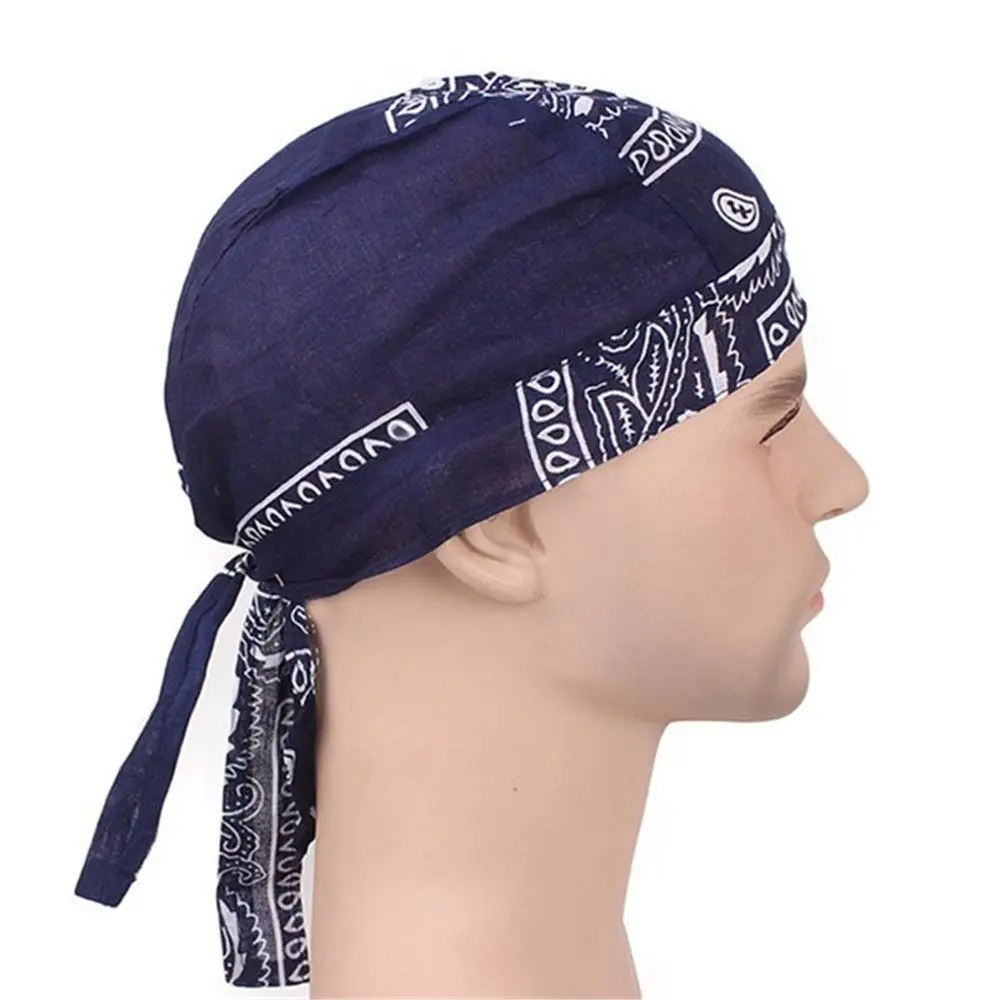 Adult Men Paisley Print Motorcycle Wrap Biker Hat Bandana Headscarf Skull Cap Hat Bandana Headscarf Skull Cap Hat Bandana