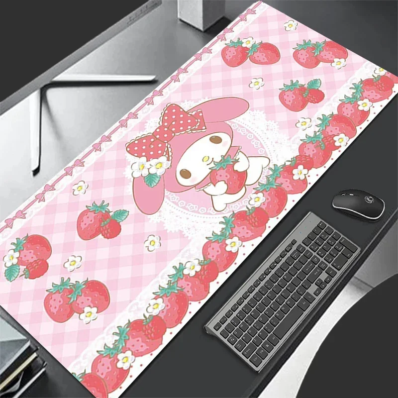 가죽 마우스 패드 산리오 마이멜로디 마우스패드 애니메이션 키보드 패드 대형 마우스 패드 노트북 확장 데스크 매트 게이머 선물용