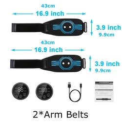 Electric Muscle Stimulator Abs Trainer for Home and Office Fitness (2 Arm Belts)