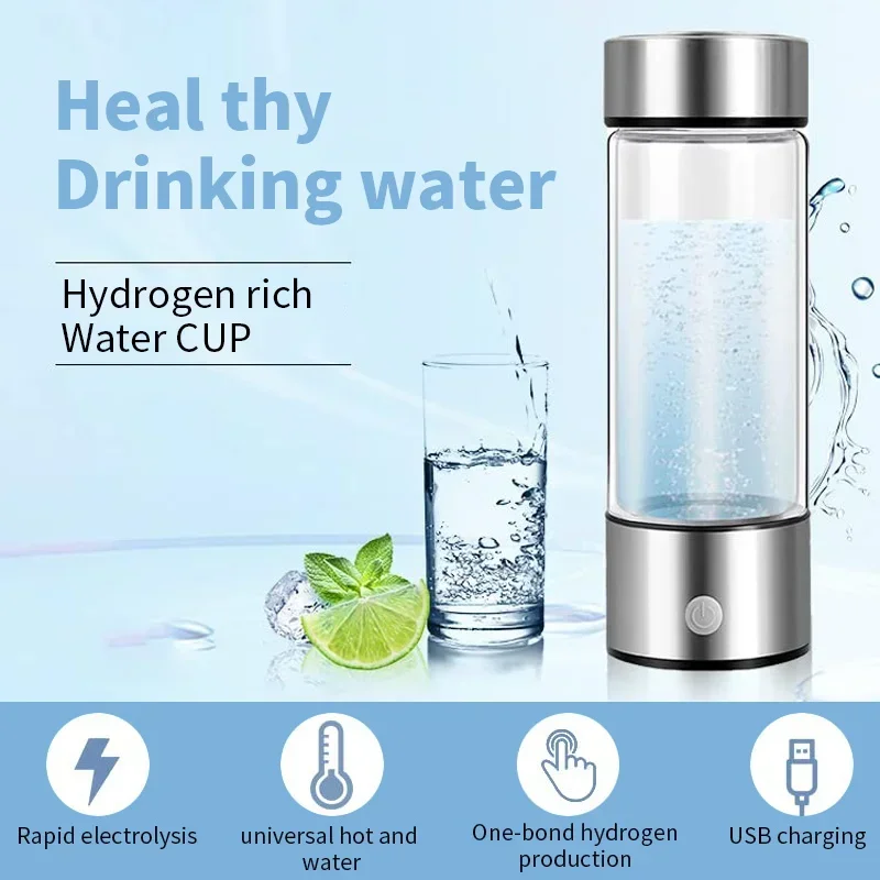 420mm Hydrogen Water Generator Alkaline Maker Rechargeable Water Ionizer Bottle Super Antioxidan Hydrogen-Rich Cup