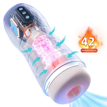 Masturbatore Automatico Maschile con Vibrazione e Riscaldamento, Giocattolo Sessuale per Uomini