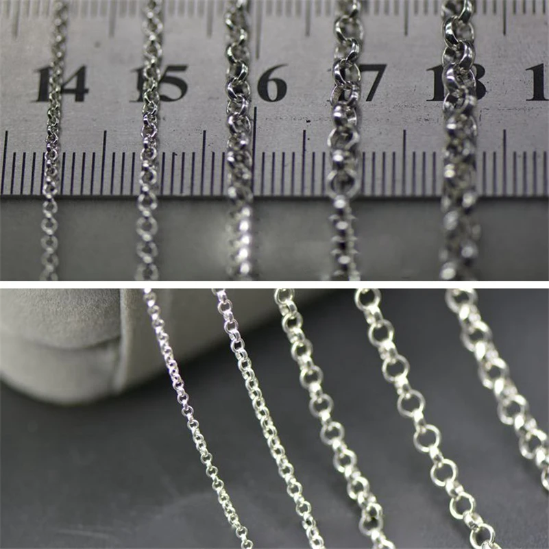 쥬얼리 DIY 제작용 서클  체인, 링크 체인 액세서리, 절단하지 않음, 도매, 10cm/로트