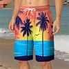 Hawaii Holiday Style Printed Shorts swimwear Men Coconut Tree Pattern Beach Shorts Summer Outdoor Quick Drying Board Shorts 4