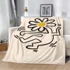 Keiths Harings Decorative Blanket King Size Beach Towel Sofa Blankets & Throws Microfiber Bedding Interior for Home Fluffy Plaid 3