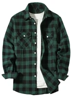 Chemise à manches longues en coton pour hommes, nouvelle mode printemps et automne, Plaid rouge brossé, Business, loisirs, flanelle, sans fer 5