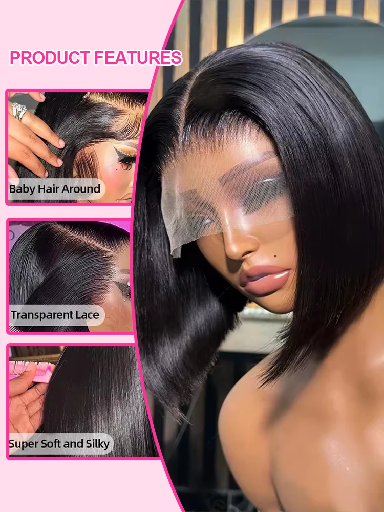250% Perruques Dentelle Haute Densité Perruque Lisse Cheveux Humain Perruques Vietnamienne Original Perruque Livraison 3 Jours France Perruque Cheveux Humains 100% Cheveux Humains Full Lace Perruque 13×6 Transparent