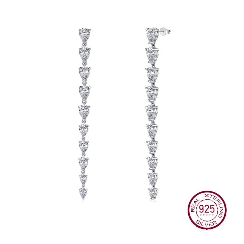 

Женские серьги-гвоздики из чистого серебра S925 с цирконом и бриллиантами