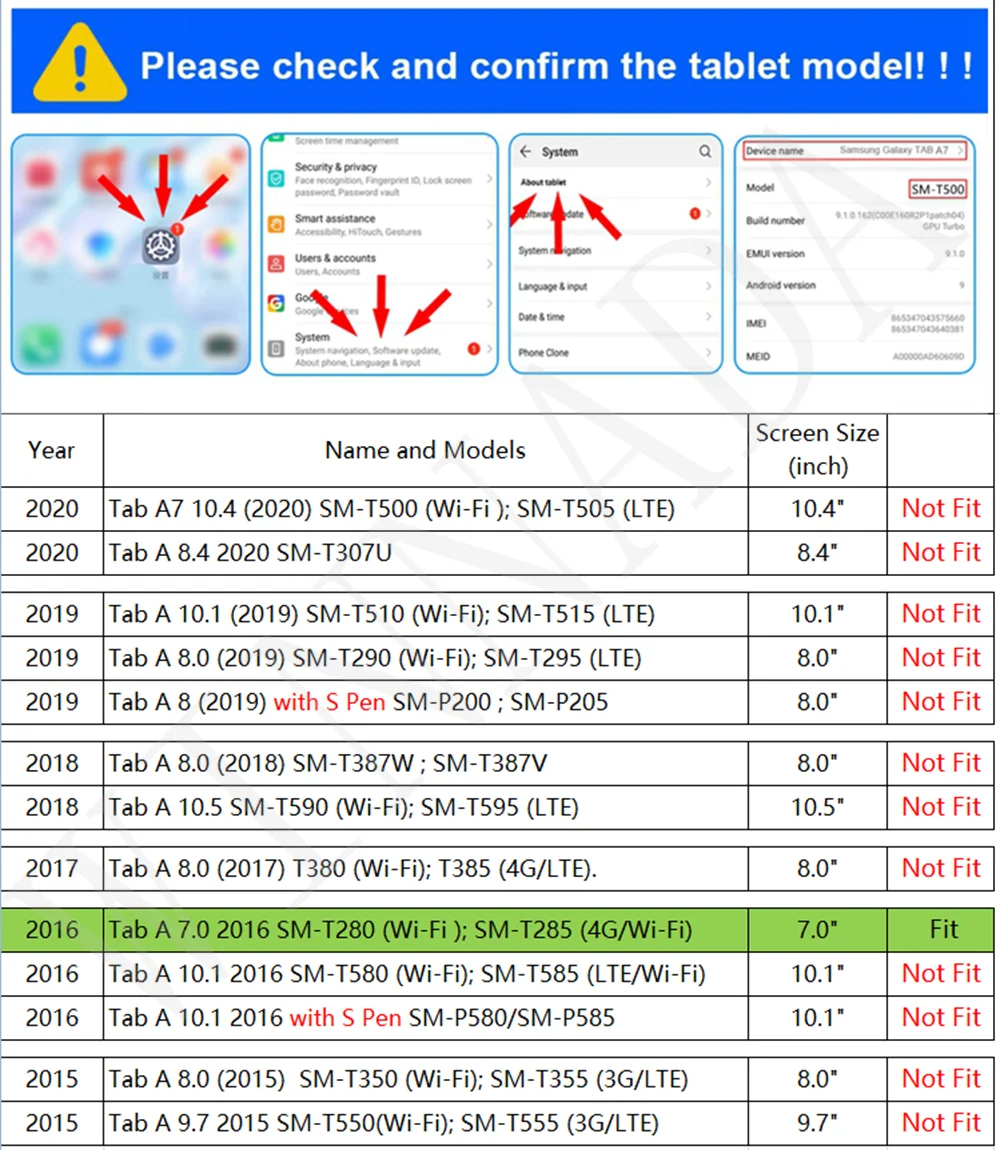 Ｚ   A 2016 7.0 ̽ SM-T280 T285  Ƹ Ŀ  A6 7.0 ġ SM-T285 SM-T280 ũ