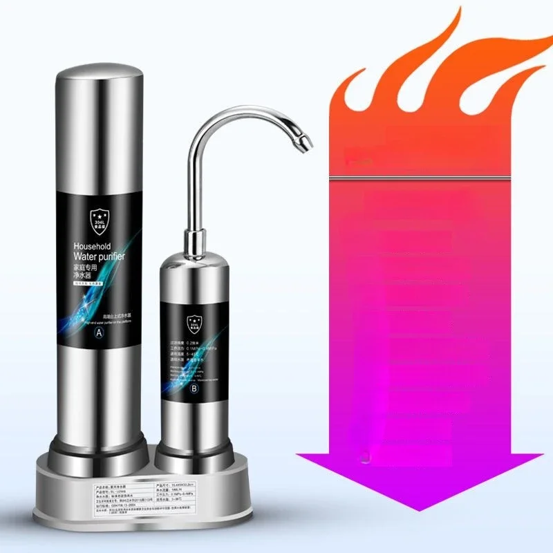Water purifier ultrafiltration direct drinking descaling stainless steel household universal kitchen tap water well water filter