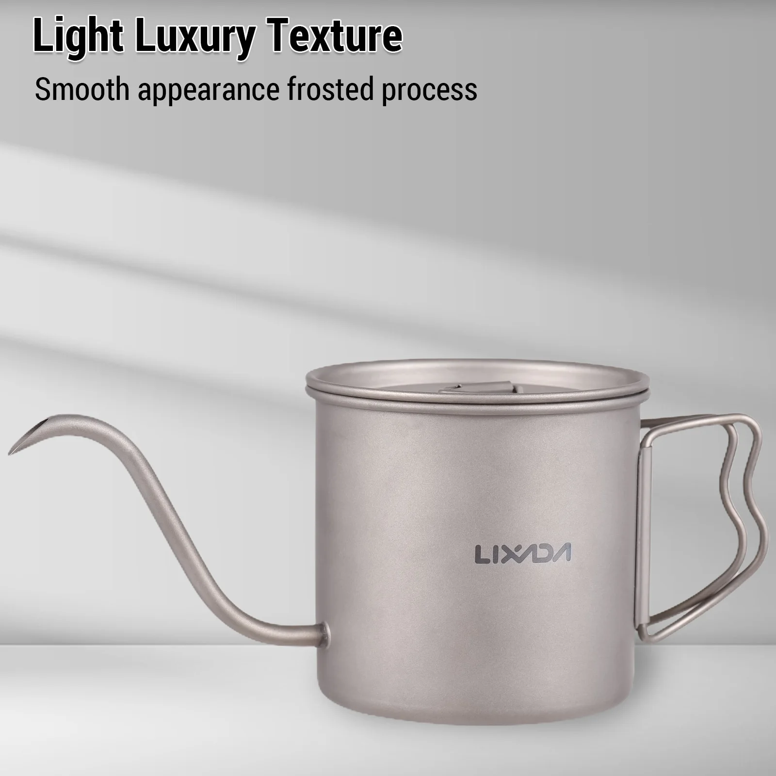 Lixada-チタンコーヒーケトル,ミニティーポット,ウォーターケトル