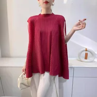 Miyake plissé grande taille T-shirt Niche Design Sense hauts femmes 2025 été haut de gamme ample plissé à manches courtes T-shirt femmes 2