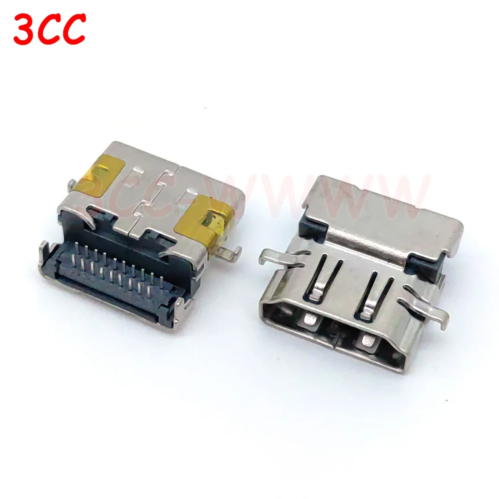 PROBOOK 430 G3 레노버 아수스 HP 삼성 노트북용 교체 암 잭, PCB 소켓 커넥터, HDMI 호환 포트, 19P, 2 개