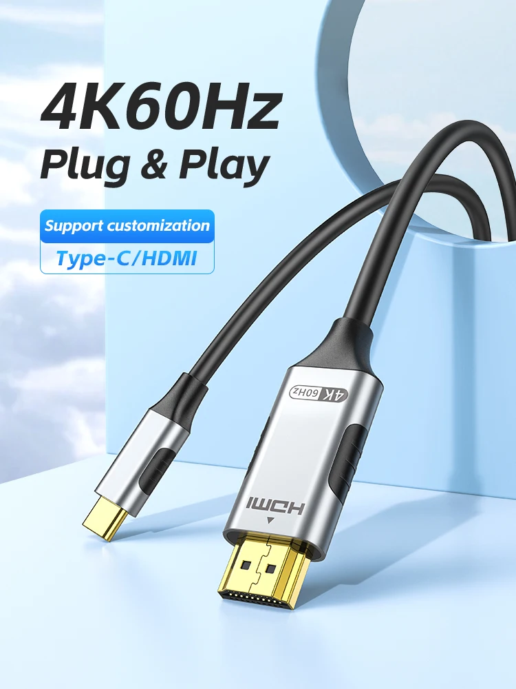 ƺ  е  Ʈϰ ȣȯ  USB C Ÿ HDMI ̺ , 4K 60Hz, Ʈ 3