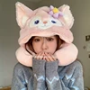 Cute LinaBell Hooded U-shaped Neck Pillow Cartoon Donald Duck StellaLou ShellieMay Lolita Travel Nap Pillow With Hat Gifts Girl 1