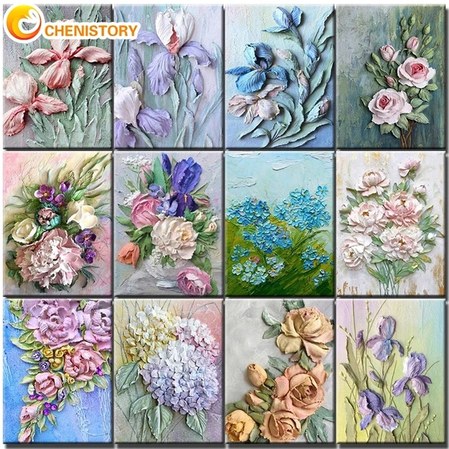 CHENISTORY DIY Paintings By Numbers Kits Acrylic Paint By Numbers