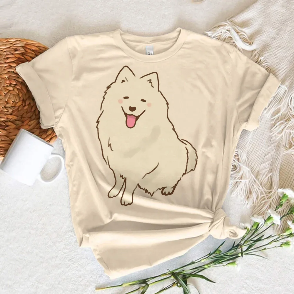 

Топ Samoyed, женская футболка в стиле Харадзюку, женская одежда в стиле Харадзюку