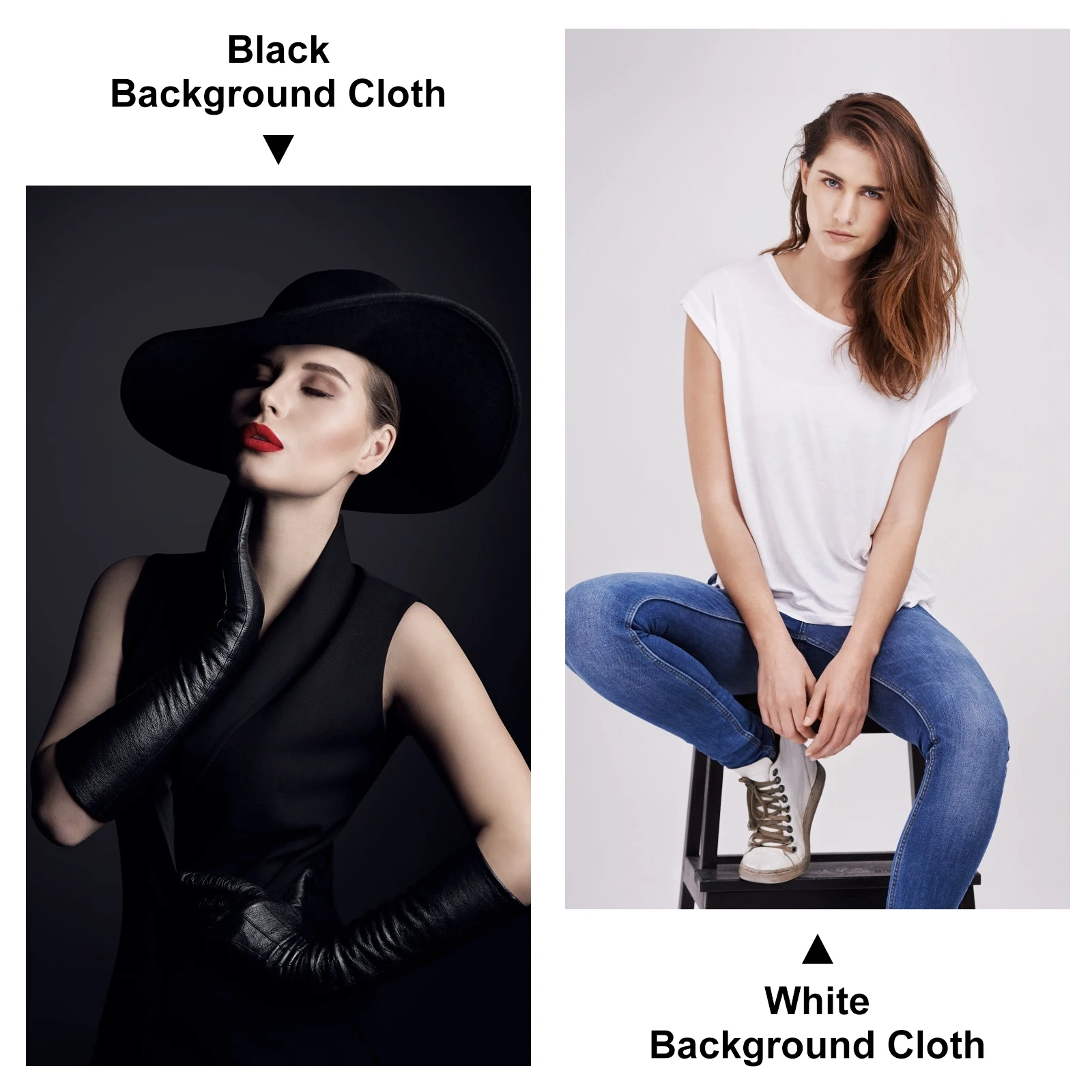 2m x 2m 사진 배경 두께 사진 스튜디오 배경 천 배경 검정/흰색/녹색/빨간색/파란색 순수한 색상