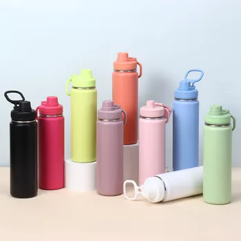 Tasse Thermos en acier inoxydable de 750ML, bouteille d'eau isolée, flacons sous vide portables pour voiture, bouilloire pour boissons de voyage en plein air 1