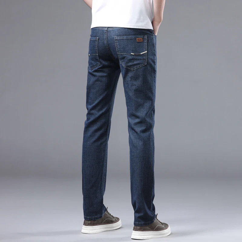 WthinLEE Men's Work Jeans Business Casual Stretch Denim Pants Classic Fashion Embroidery Straight Trousers Male Brand Clothes 6
