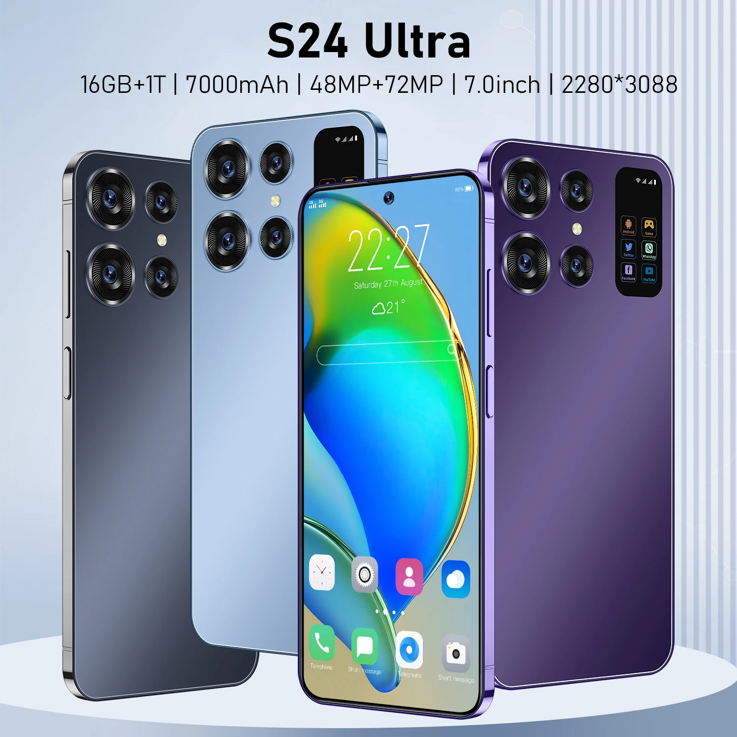 S24 Ultra nowy smartfon telefon z systemem android 7 3 cal ekran hd s24-ultra-nowy-smartfon-telefon-z-systemem-android-7-3-cal-ekran-hd