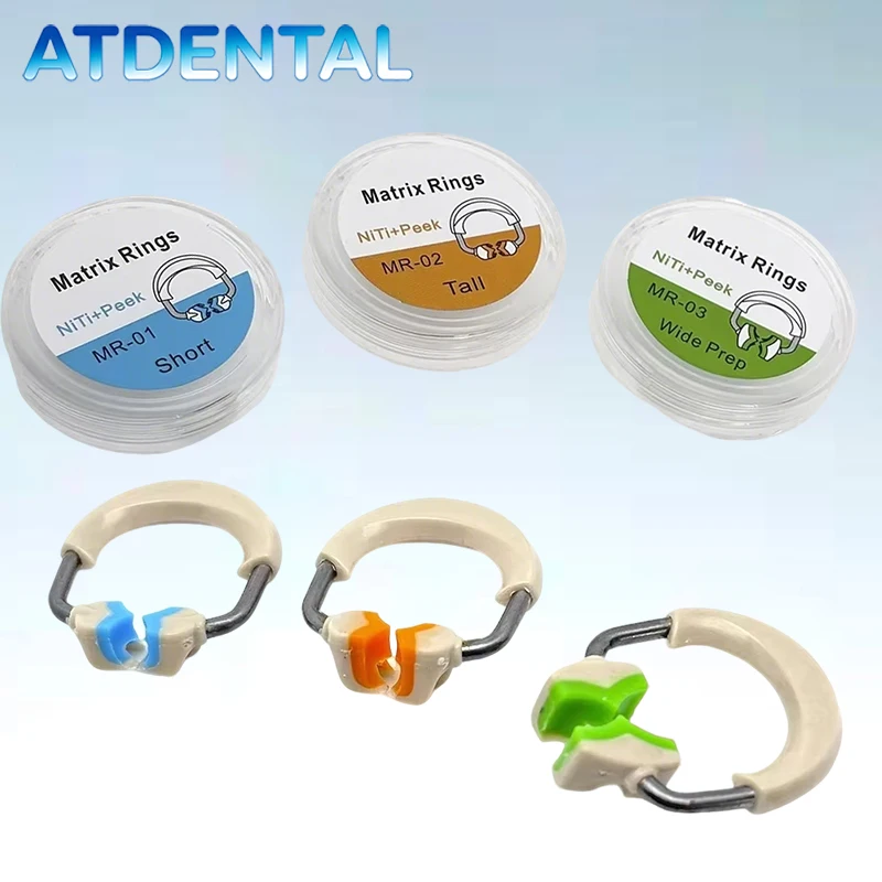 3-teiliges Zahnmatrizenband-Clip-Ring-System, Sektionales Matrizenkit, Zahnärztliche Instrumente für Zahnrestauration und Zahnmedizin