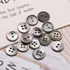 10pcs 10/11.5mm Natural Shell Sewing Buttons Black Mother of Pearl Round Shell Thin Edge Button For DIY Shirt Cuff Accessories 3